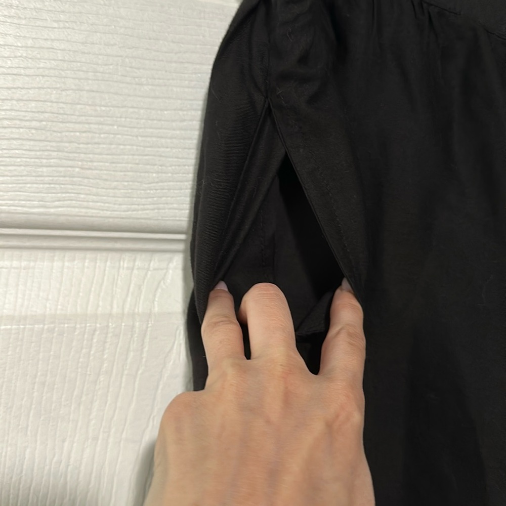Anthropologie Black Hem Designed Wide-Leg Pants - Picture 7 of 11